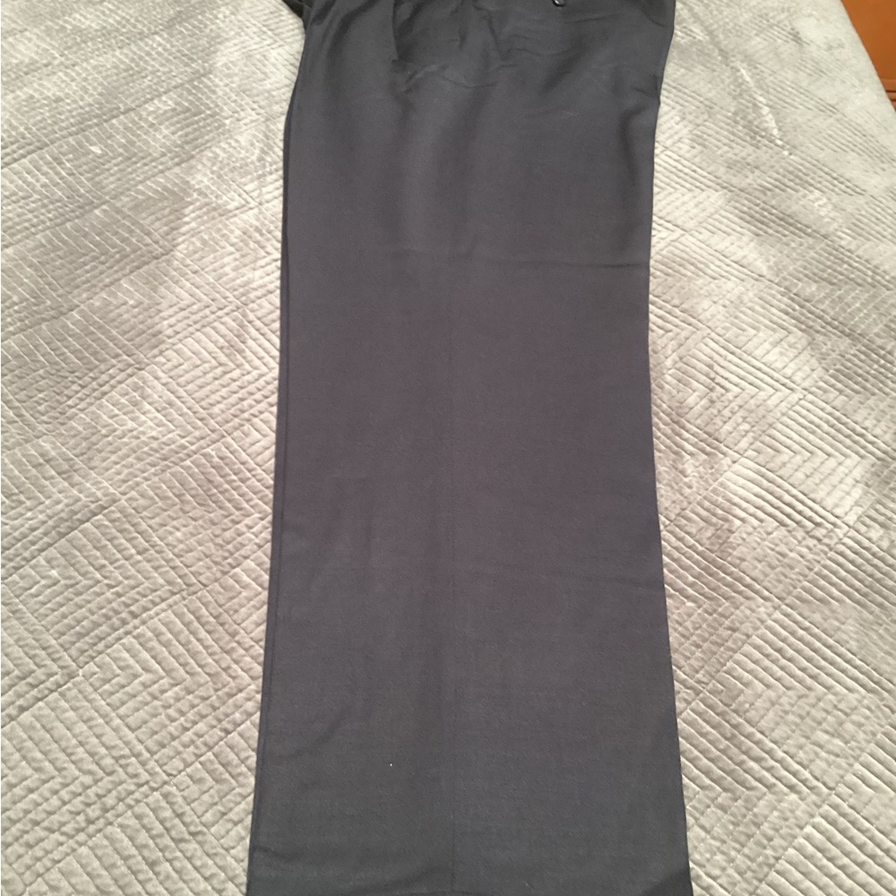 Brooks stretch mens black cuff pant, pleated front